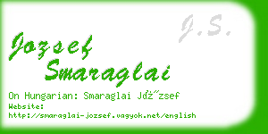 jozsef smaraglai business card